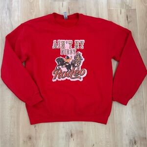 Gildan Sweater| Cowgirl Graphic | Western Women's Sz M